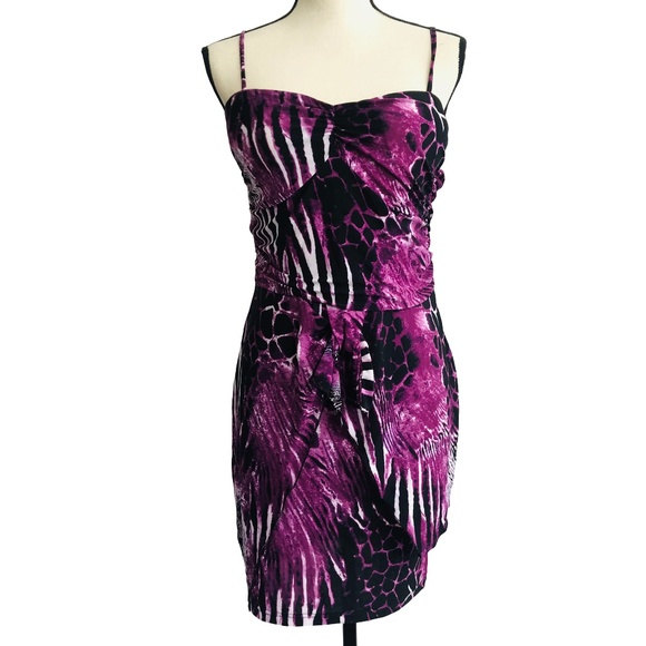 I.C.U. Collection Dresses & Skirts - 💜SOLD💜Purple Animal Print Slinky Dress